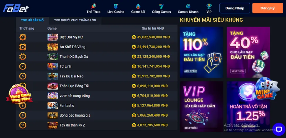 Giao diện trò chơi slot mượt mà
